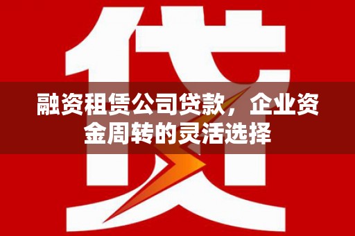 泰来融资租赁公司贷款，企业资金周转的灵活选择