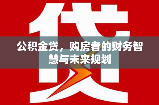泰来公积金贷，购房者的财务智慧与未来规划