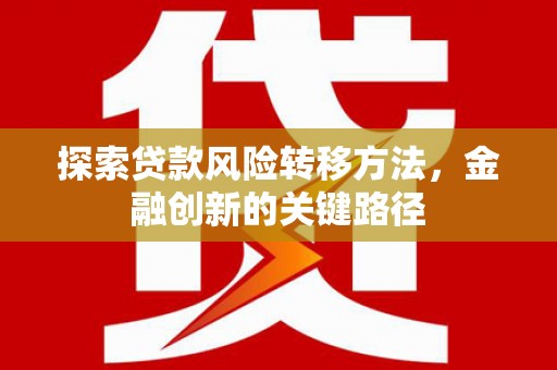泰来探索贷款风险转移方法，金融创新的关键路径