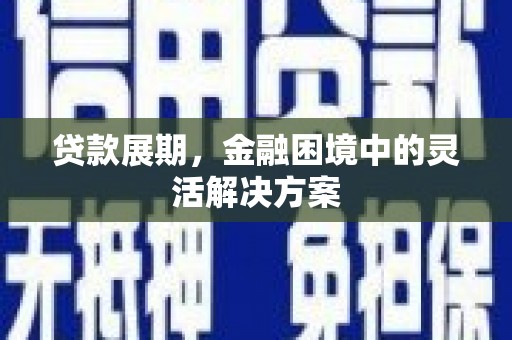 泰来贷款展期，金融困境中的灵活解决方案