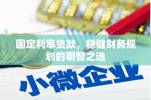 泰来固定利率贷款，稳健财务规划的明智之选