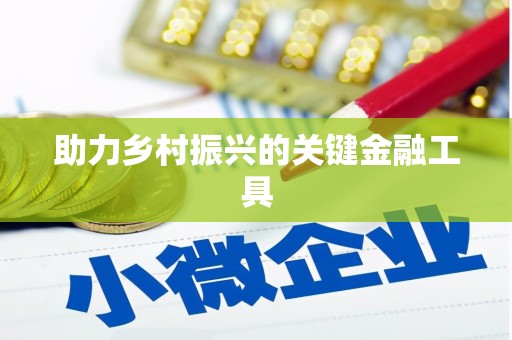 泰来助力乡村振兴的关键金融工具