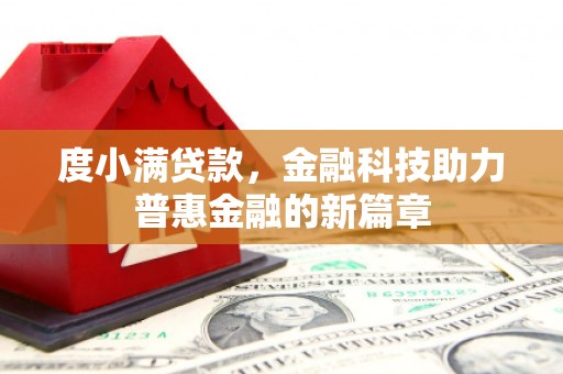 泰来度小满贷款，金融科技助力普惠金融的新篇章
