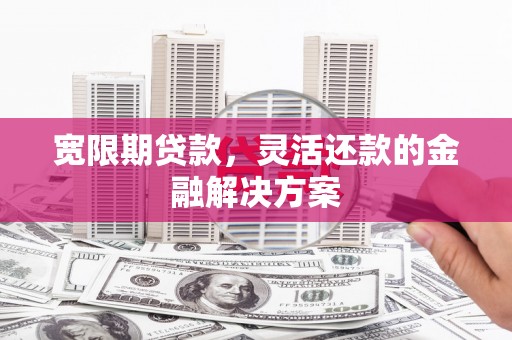 泰来宽限期贷款，灵活还款的金融解决方案
