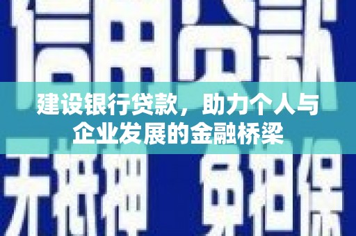 泰来建设银行贷款，助力个人与企业发展的金融桥梁