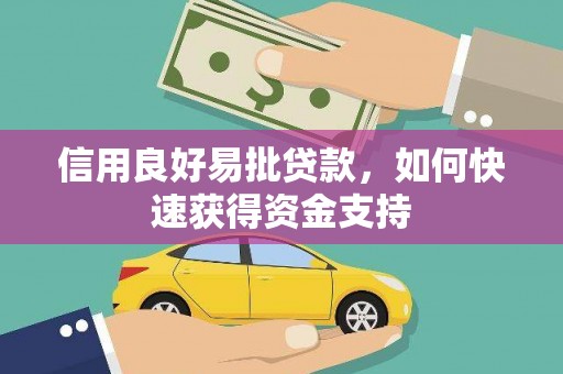 泰来信用良好易批贷款，如何快速获得资金支持