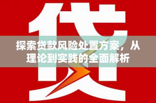 泰来探索贷款风险处置方案，从理论到实践的全面解析